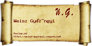 Weisz Gyöngyi névjegykártya